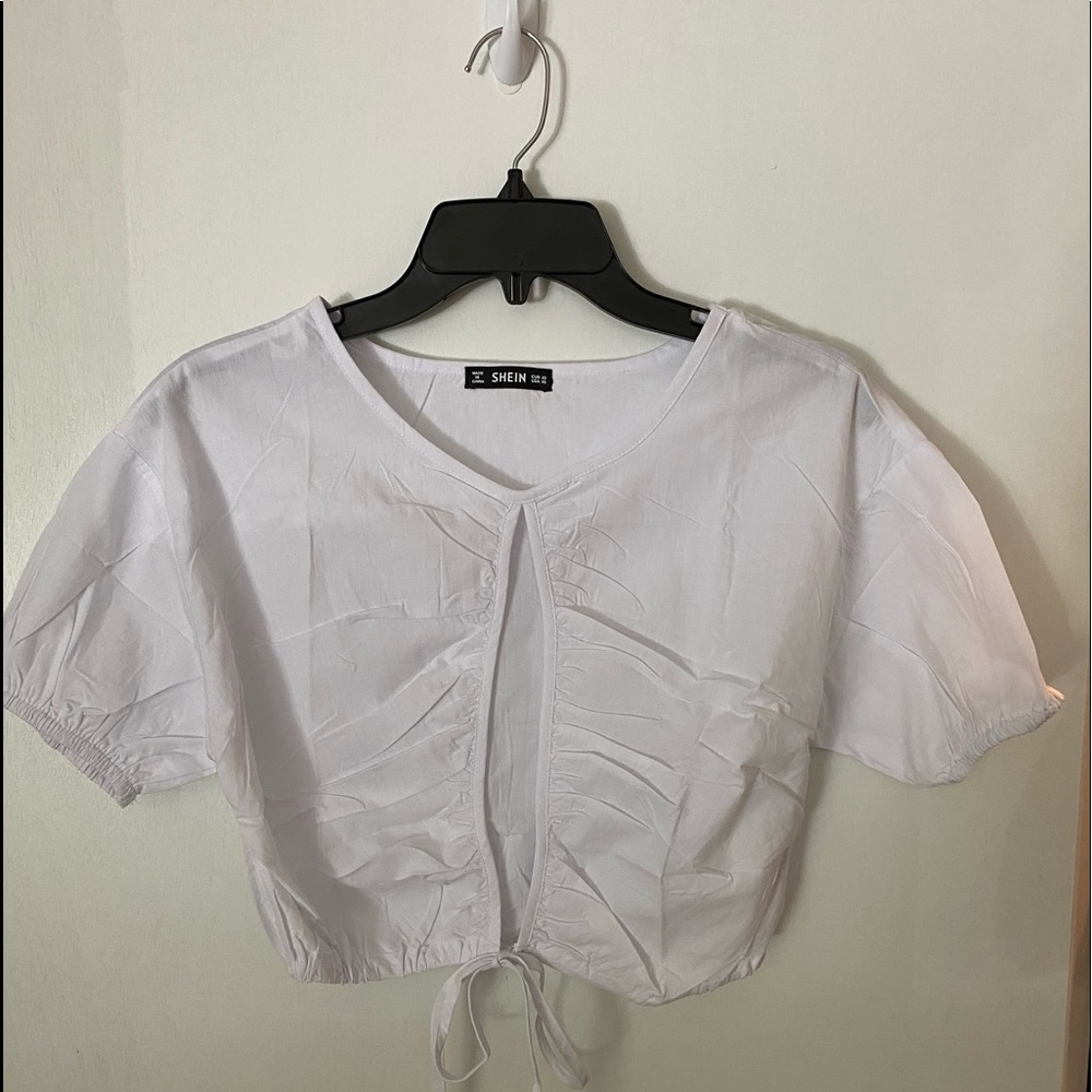 White crop top
